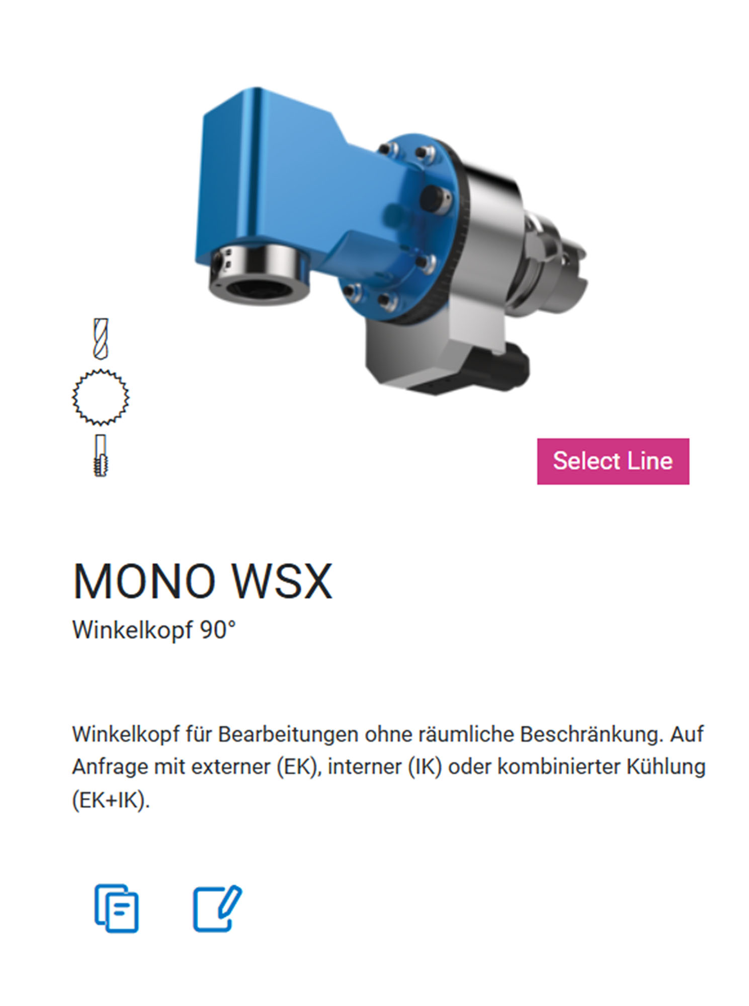 Abbildung einer Produktkachel, die auf der Typo3 Website von BENZ Tooling genutzt werden